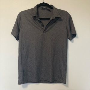Theory Brown B Atlas Piqué grey polo shirt